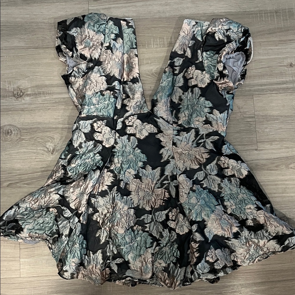Showpo Gray Jacquard Mini Dress “BRAILEY JACQUARD MINI DRESS”